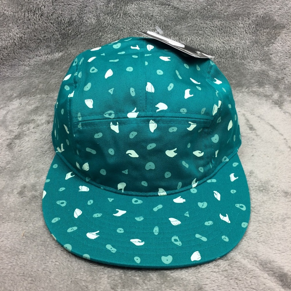 Mountain Hardwear 5 Panel‎ Cap Canvas Camp Hat Climbing Hand Hold Print Outdoor